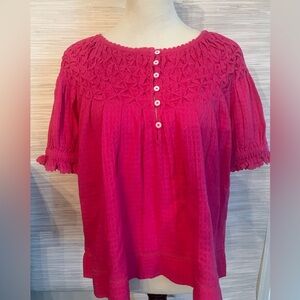 Sundance smocked tunic size Medium